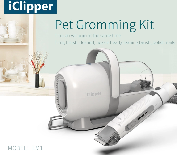 Iclipper Lm1 Basic Customization Pet Grooming Vacuum with Clippers Trimmers Deshed Brush Dog Cat Hair Remover Tools Kit