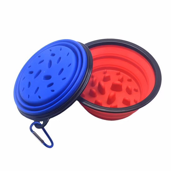 Bol pliable et Durable en Silicone pour chien, Portable, voyage, 250ml, pour nourriture et eau