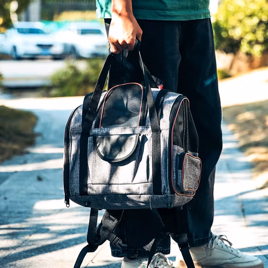 Sac de voyage 3 en 1 pour chien en tissu Oxford, sac de transport multifonctionnel pour animaux de compagnie en plein air