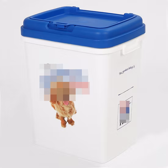 Logo polychrome imprimant le baril en plastique d'aliments pour chiens du stockage 15kg