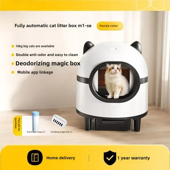 Nettoyage automatique de la santé, désinfection des toilettes pour chats, bac à litière, stérilisation intelligente, contrôle WiFi intelligent, application téléphonique, réglage automatique de la pelle à distance