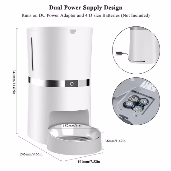 Mangeoire pour animaux de compagnie, support intelligent automatique, alimentation par batterie, distributeur de nourriture