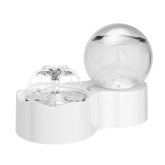 Fontaine d'eau automatique transparente pour animaux de compagnie, vente en gros